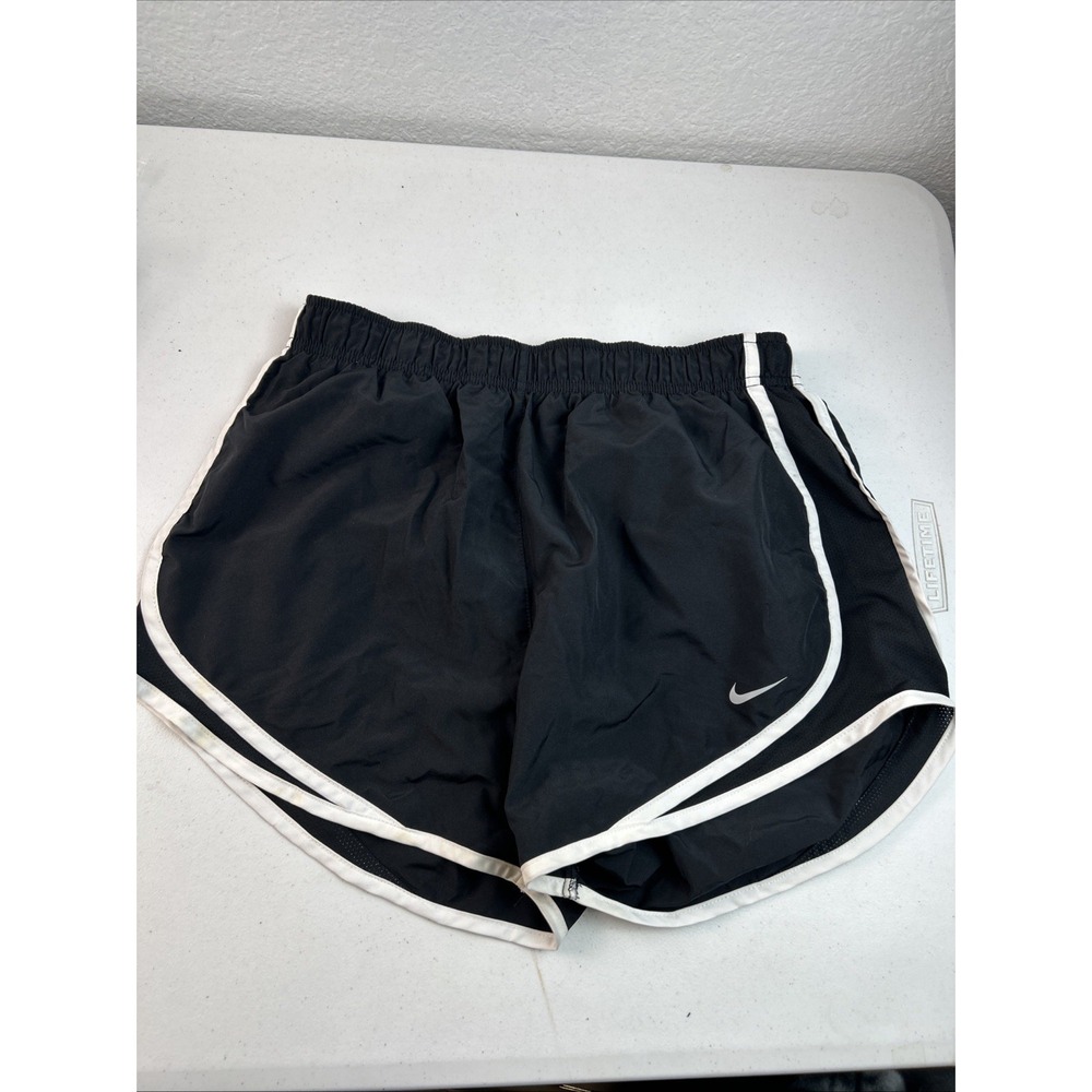 Nike Dri-FIT Tempo Running Shorts Black Mesh Panels Womens Size Medium